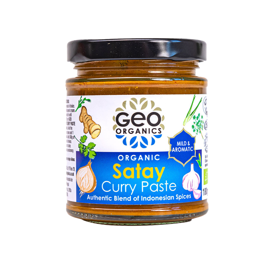 GEO ORGANICS SATAY CURRY PASTE 180G Geo Organics